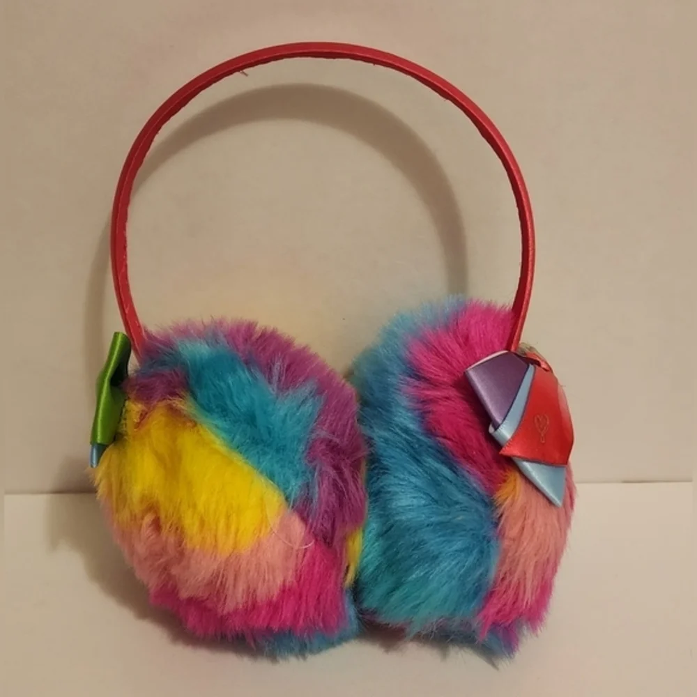 JoJo Siwa Girls Winter Rainbow Ear Muffs. Size 2T-5T‎